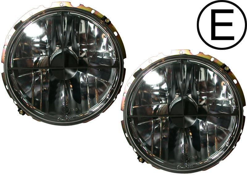 Koplampen set helder glas, universeel