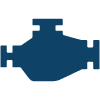 Blue differential component icon.