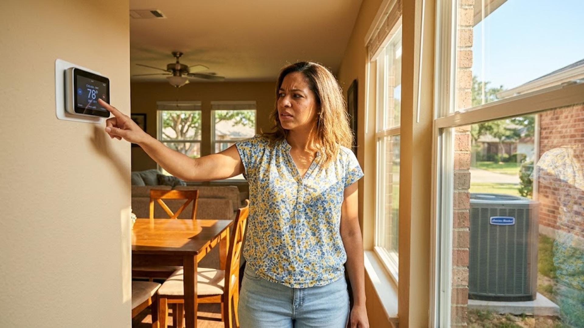 homeowner trying to reset air conditioner safely