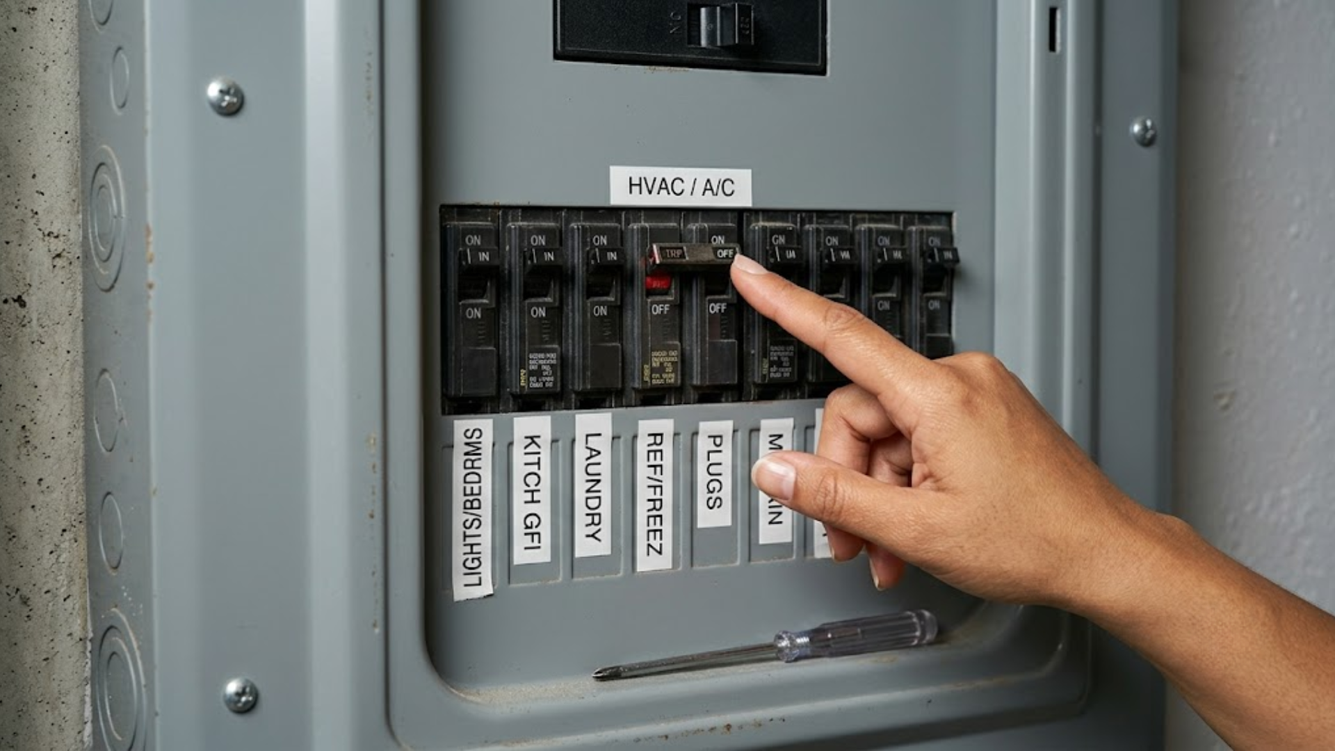 AC troubleshooting circuit breaker reset