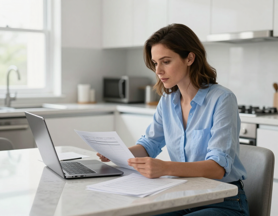 Nanny reviewing candidate resources