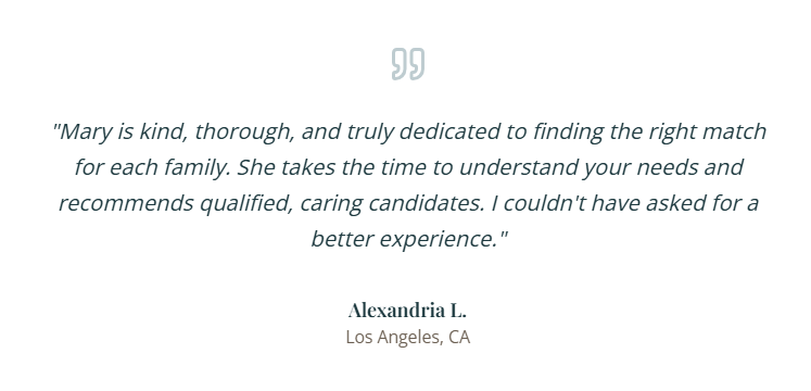Testimonial quote on white background praising a California skincare provider.
