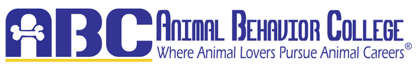 BC Animal Behavior College logo with white text on blue background and paw icon