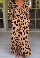 Leopard Print Maxi Dress