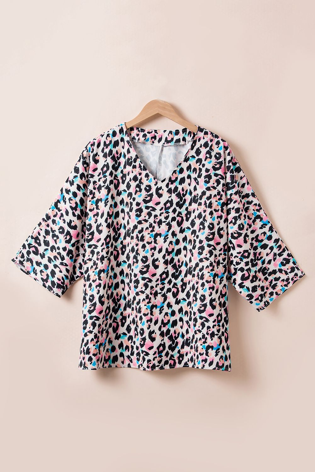 Leopard Print, Batwing Sleeve Top