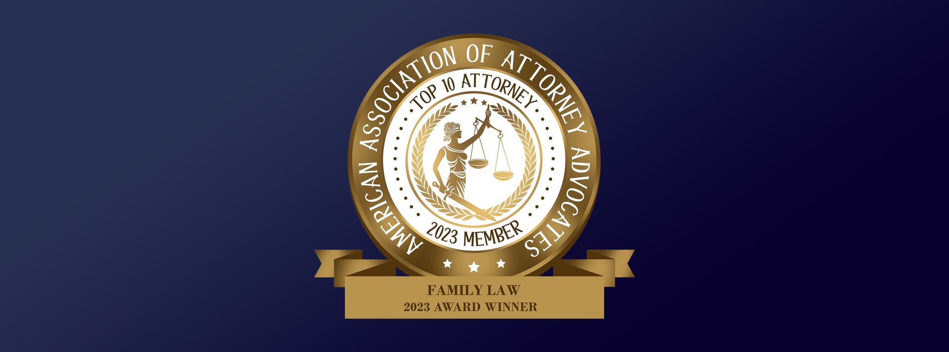 The logo for the association of attorneys of america