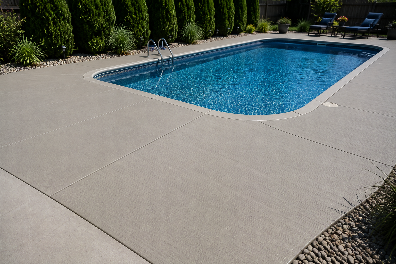 Completed Concrete pool deck
