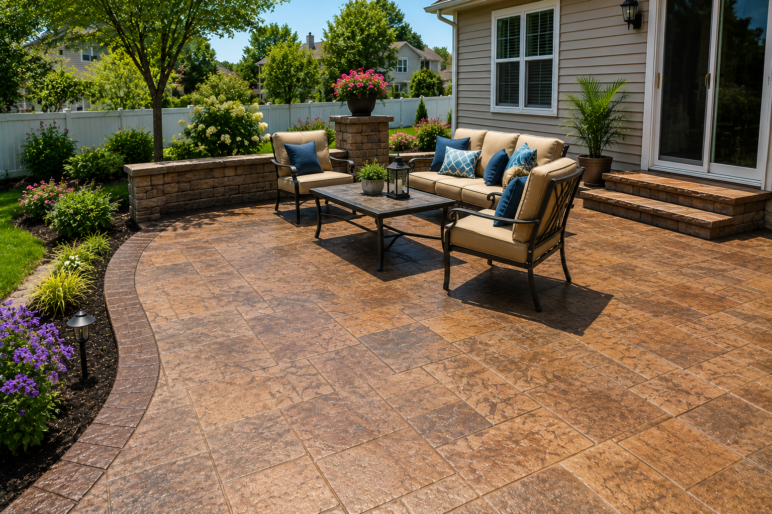 Finished Decorative Stamped Patio
