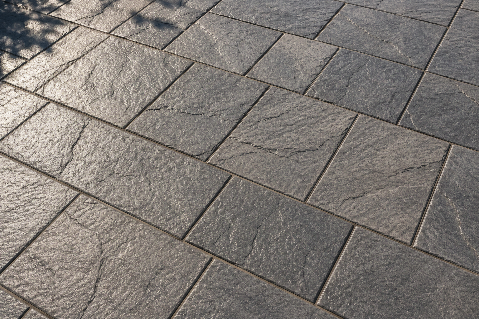 Stamped Concrete Patio with Stain
