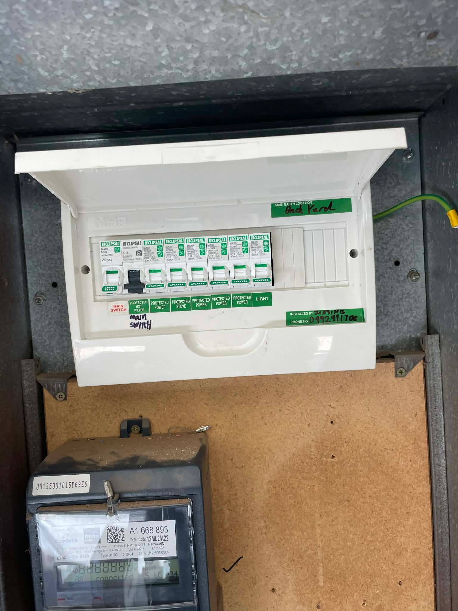 switchboard installed in house Victoria