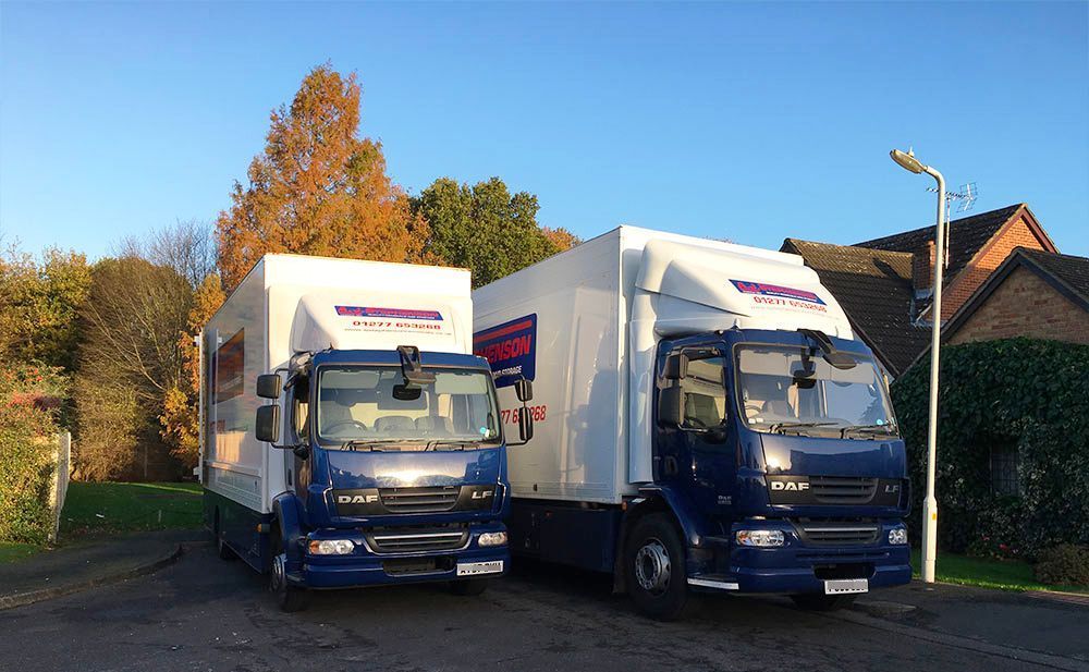AJ Stephenson Removals lorries