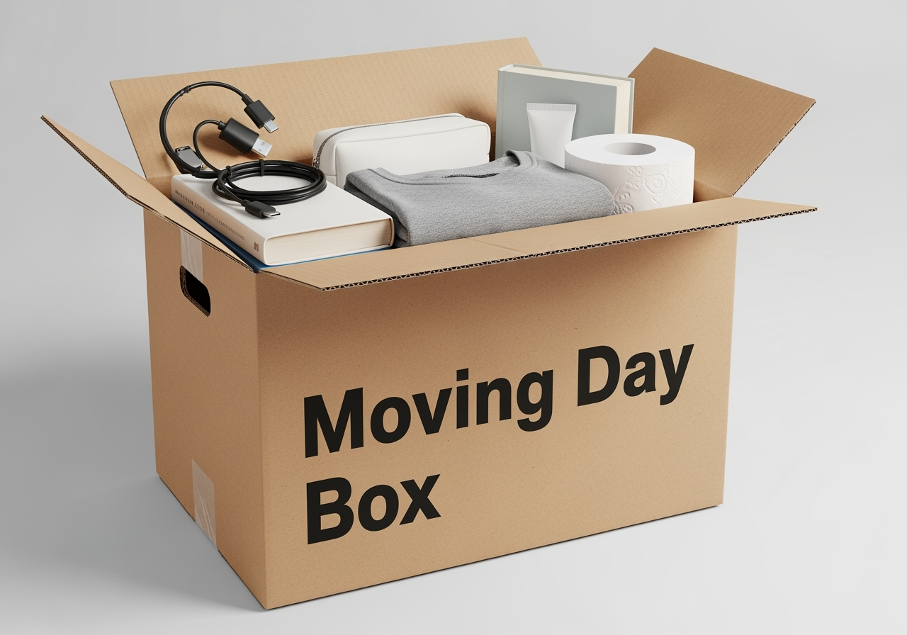 Cardboard moving box,