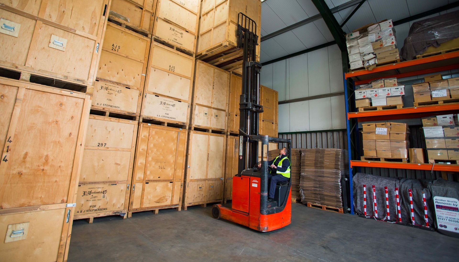 storage facilities AJ stephenson removals