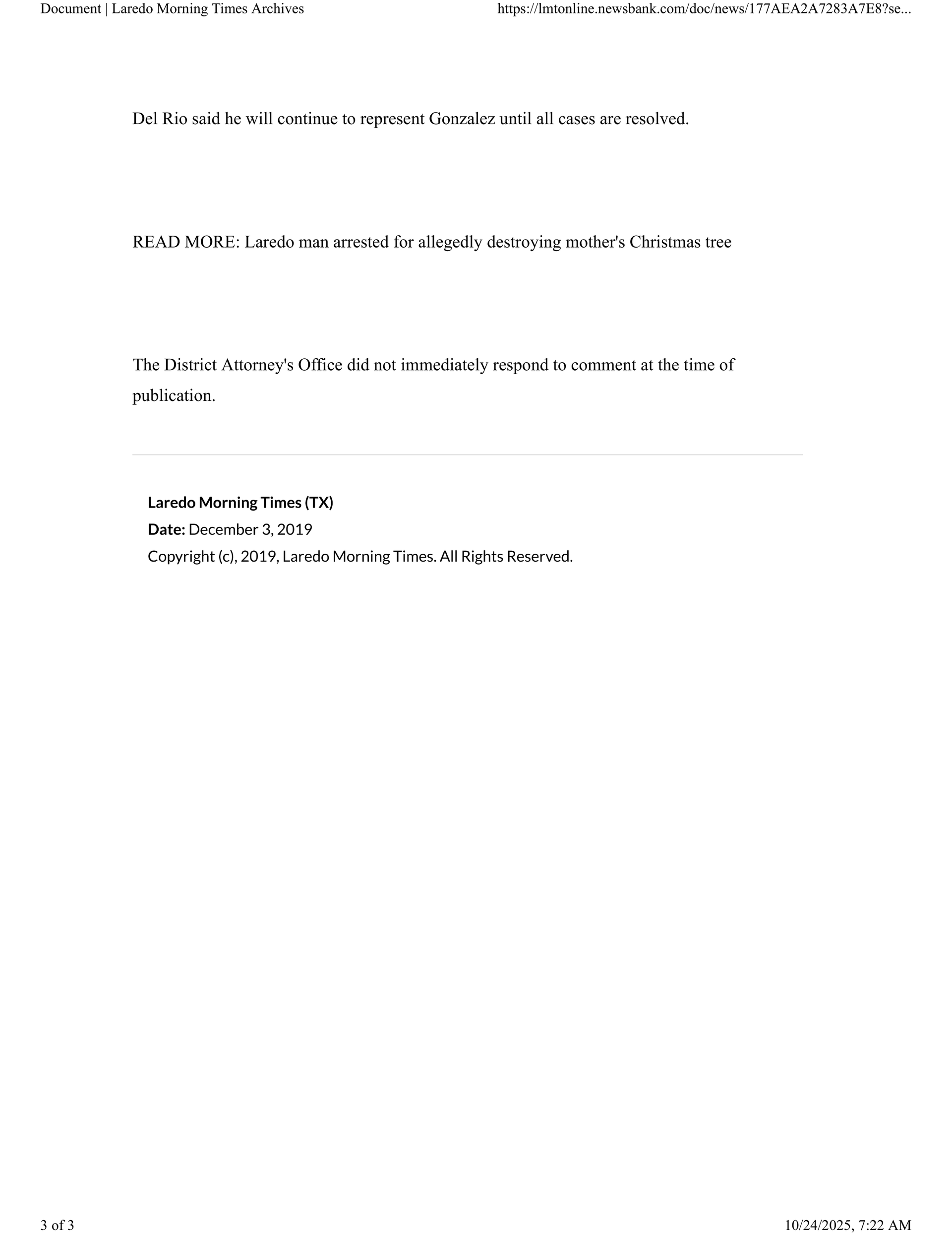 White document with text about the final results of a literature review.