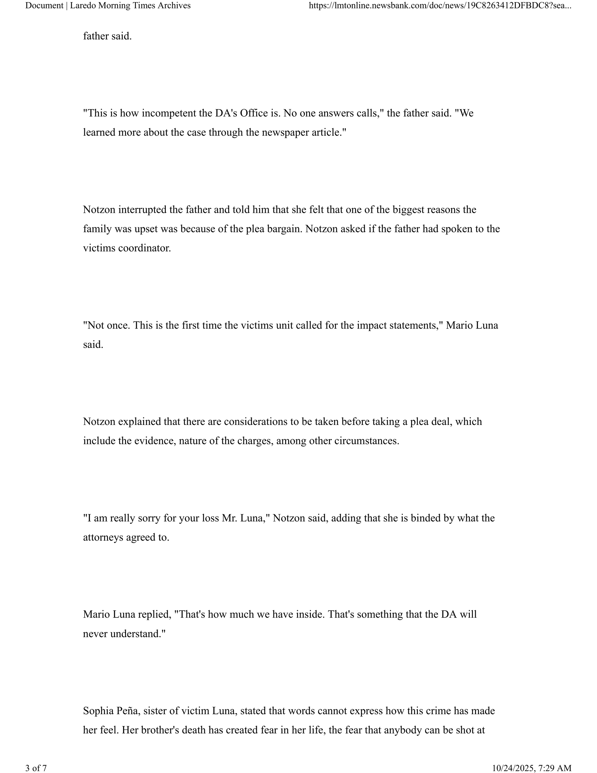 White page of text listing instructions with bullet points.