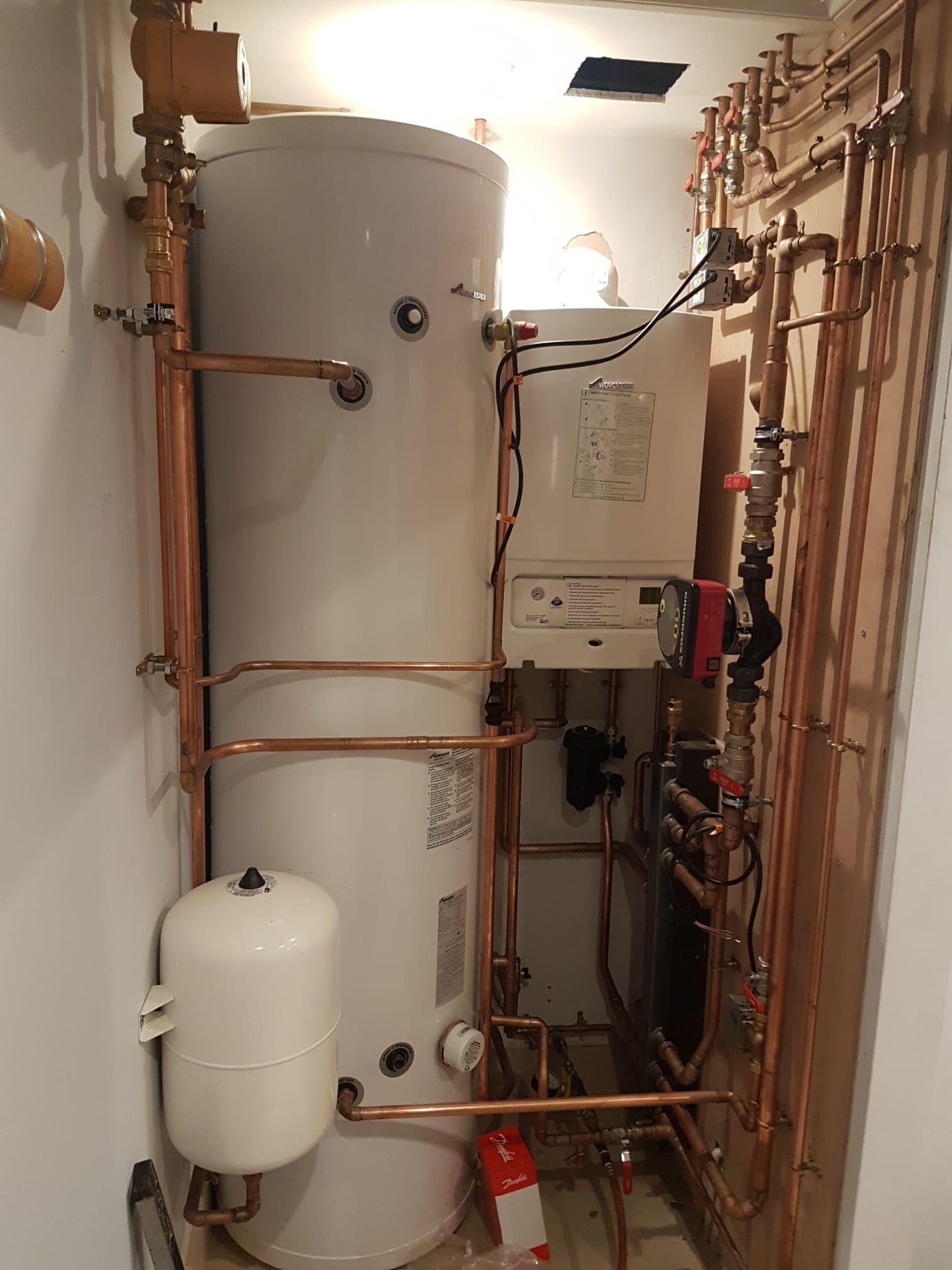 Photo of installed heating system