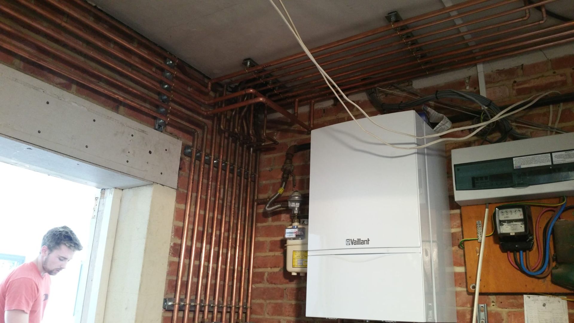Photo of installed Vaillant boiler