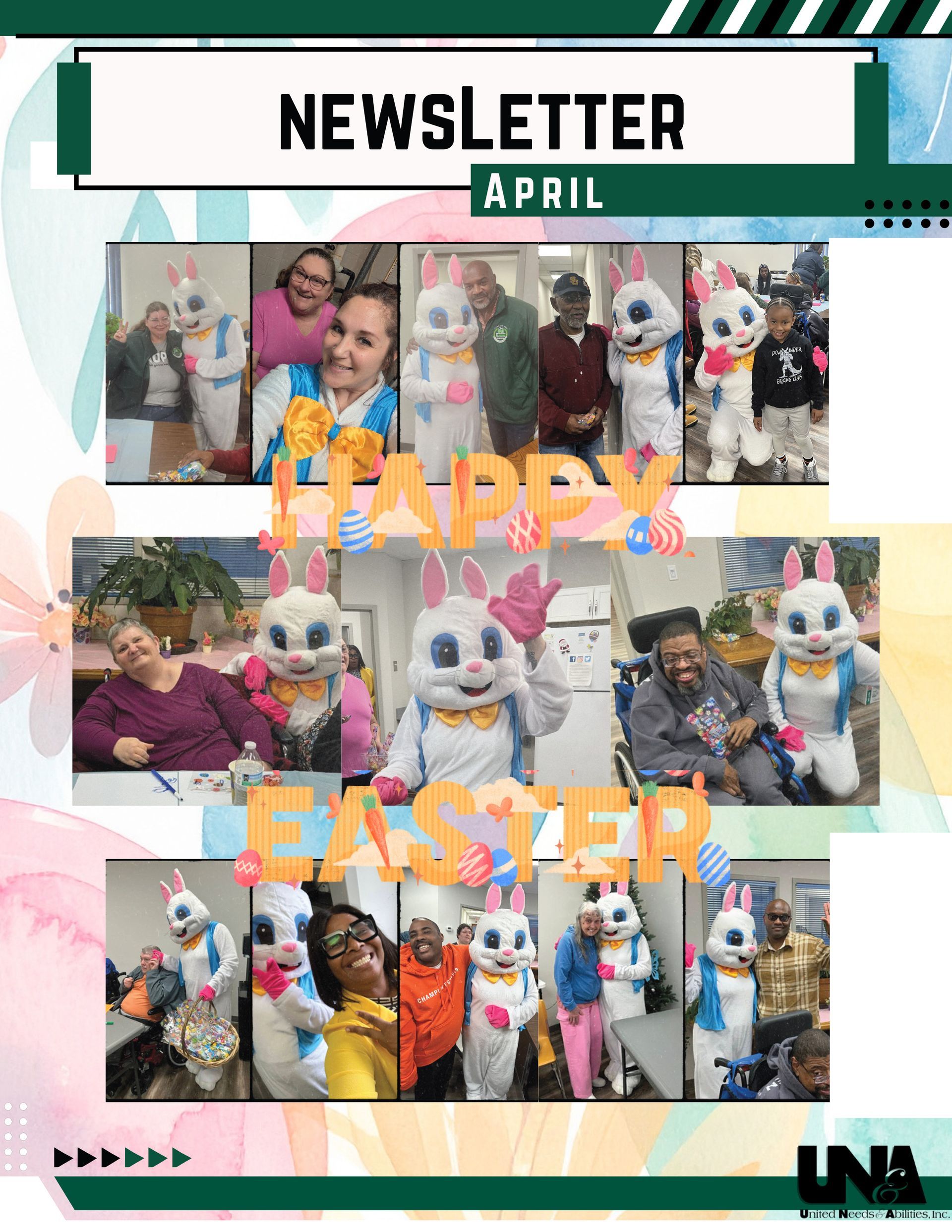 Newsletter-style graphic titled ‘April 2026 UNA Newsletter’