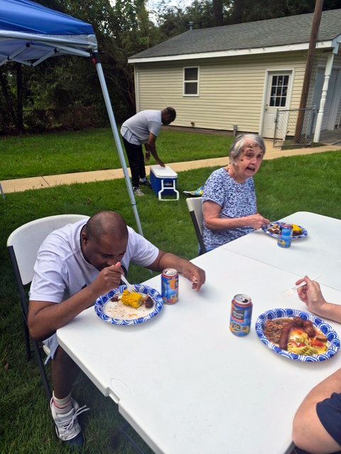 Different homes gathered for Labor Day at Francis Drive 13