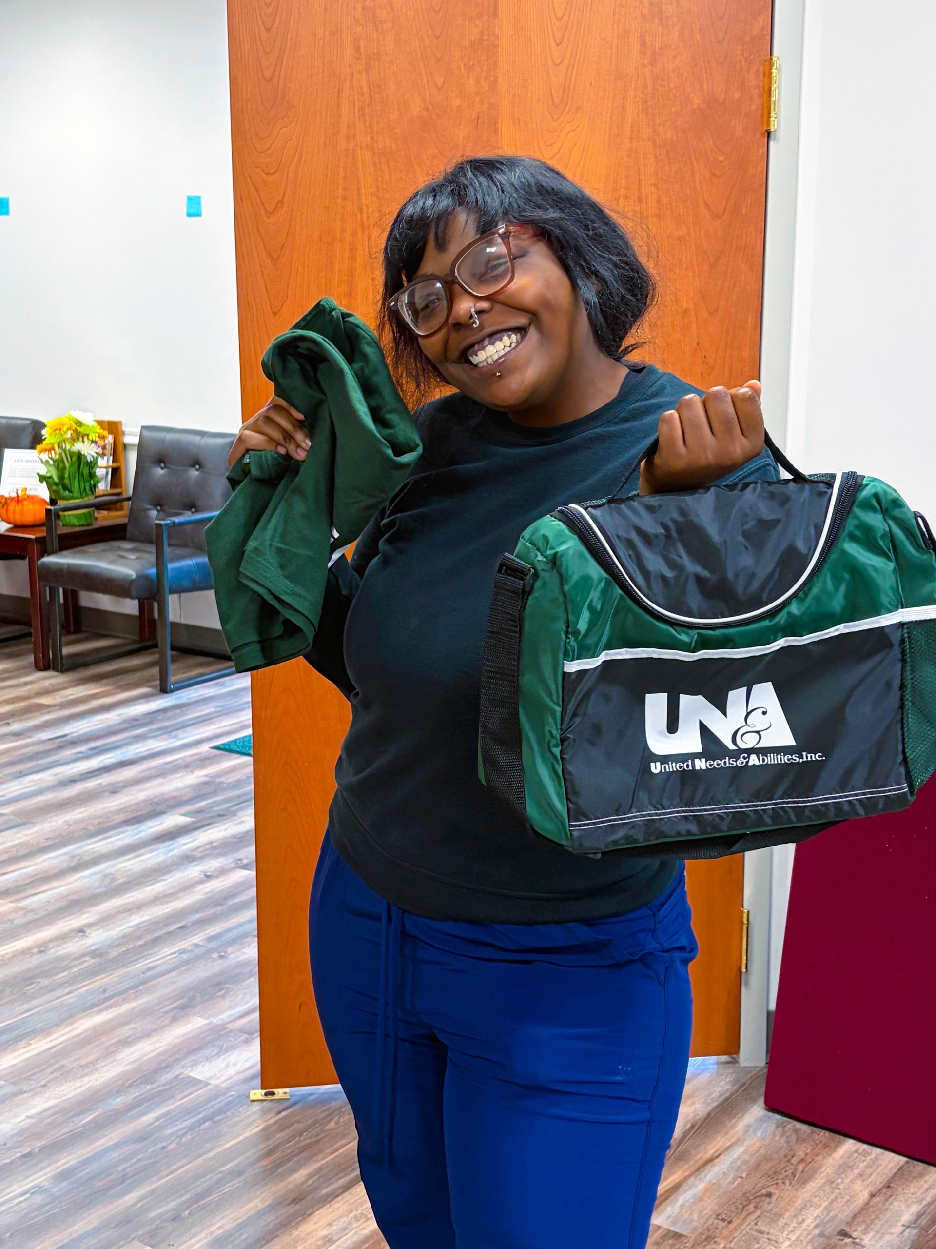 DSP receiving UNA swag bag