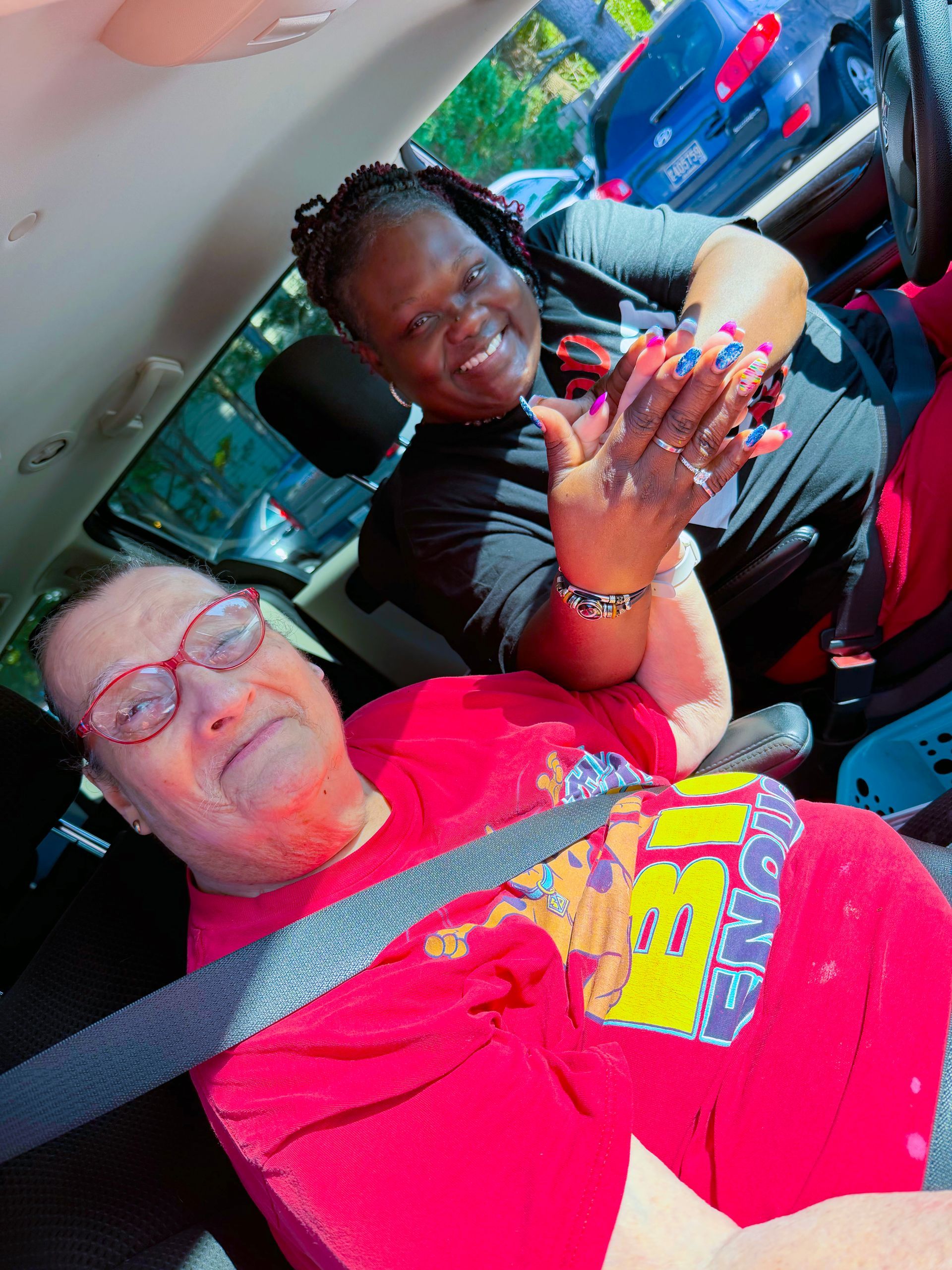 DSP & Client showing off their beautiful nails