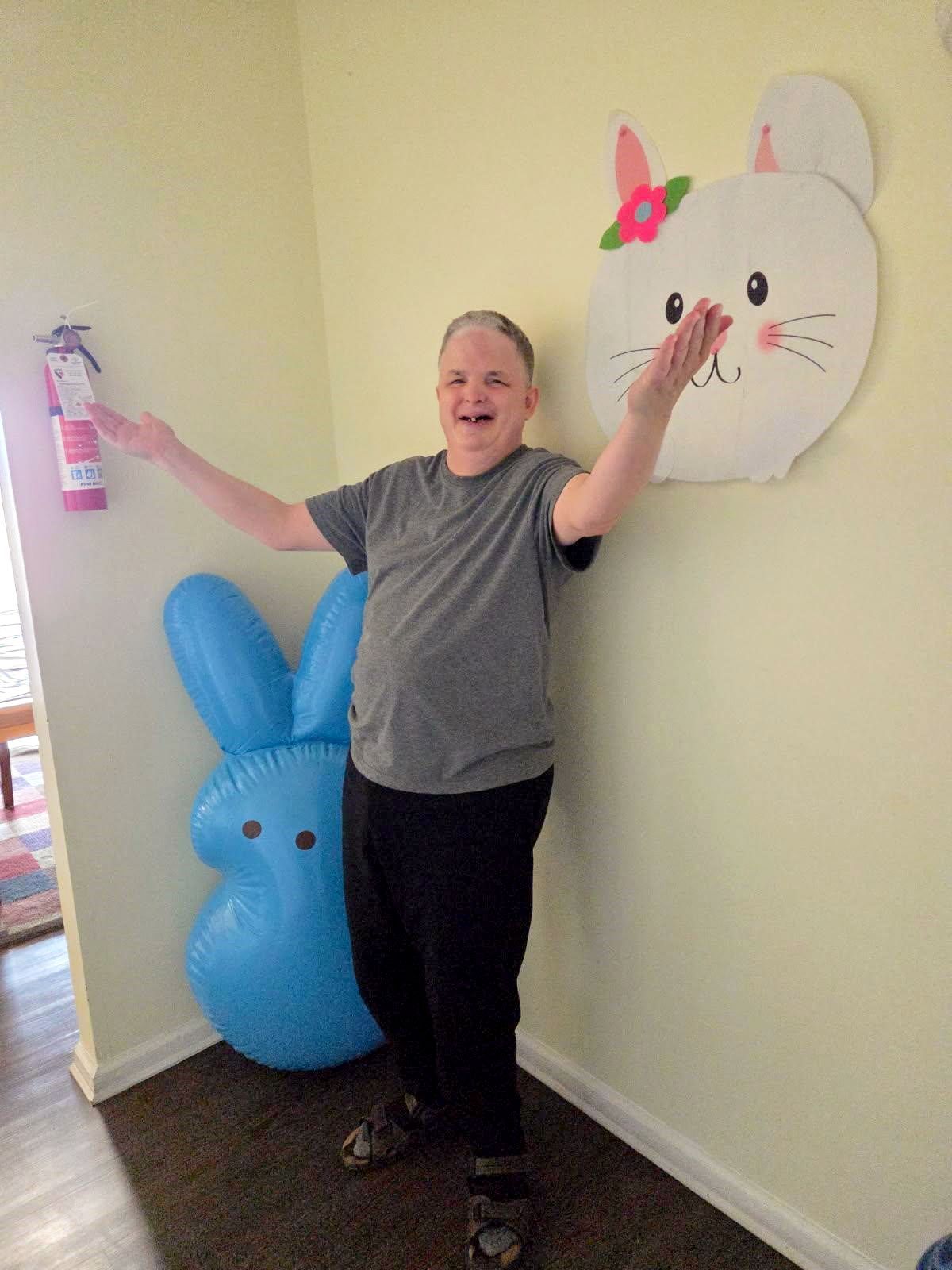 Louis enjoying the Easter decor (2026.)