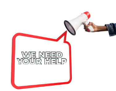 We need your help graphic