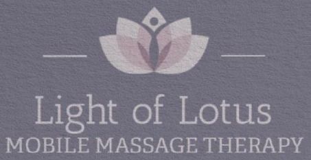 A logo for light of lotus mobile massage therapy