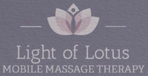 A logo for light of lotus mobile massage therapy