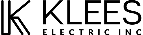 A black and white logo for k klees electric inc.