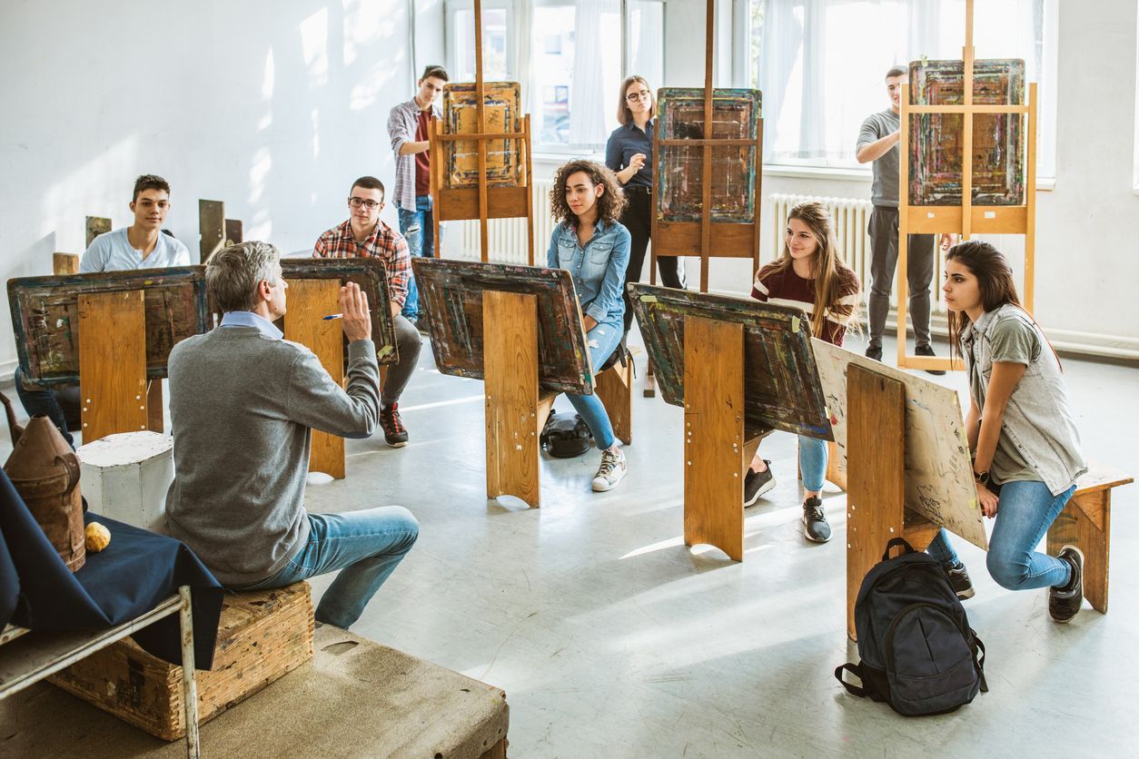 Taking a painting class