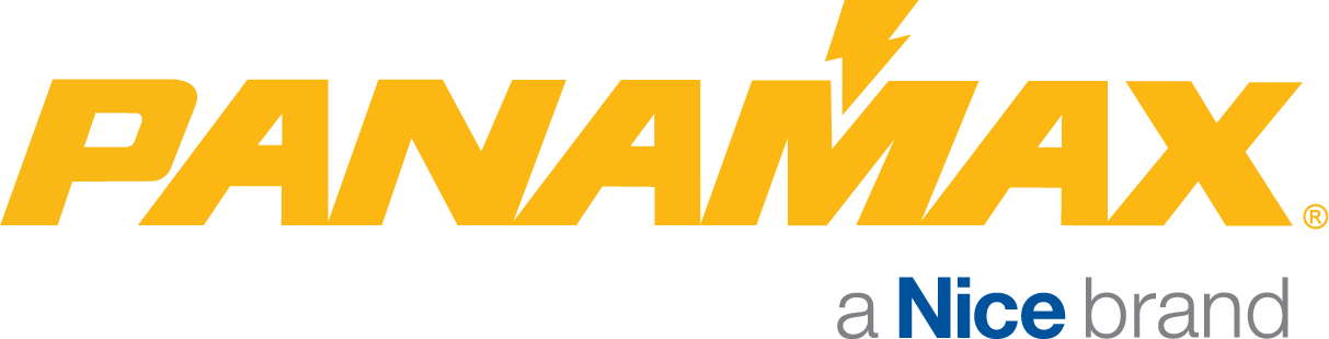 PANAMAX logo in orange with a lightning bolt, with small blue text reading “a Nice brand”