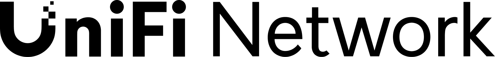UniFi Network logo in black on a white background