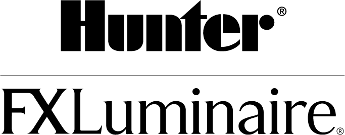 Hunter FXLuminaire co-branded black logo