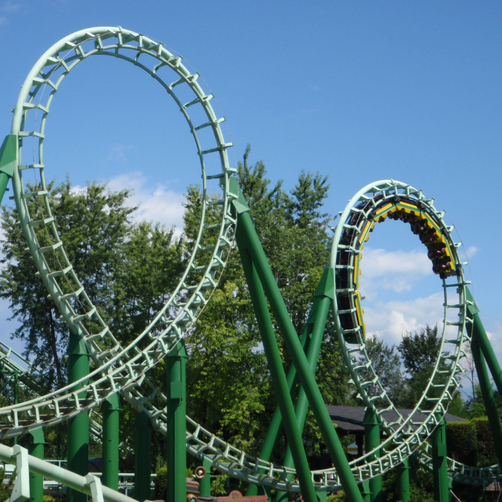 A Yellow Roller Coaster Train Travels โ Michelle Crutcher Business Coaching & Consulting in The Entrance North, NSW