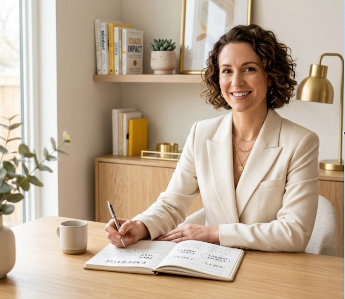 A Professional Woman Sits at a Desk — Michelle Crutcher Business Coaching & Consulting in The Entrance North, NSW