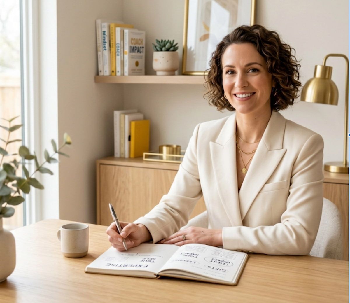 A Professional Woman Sits at a Desk — Michelle Crutcher Business Coaching & Consulting in The Entrance North, NSW
