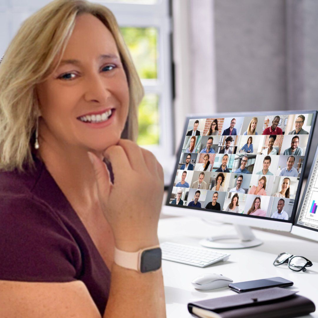 A Smiling Person At A Desk With A Smartwatch โ Michelle Crutcher Business Coaching & Consulting in The Entrance North, NSW