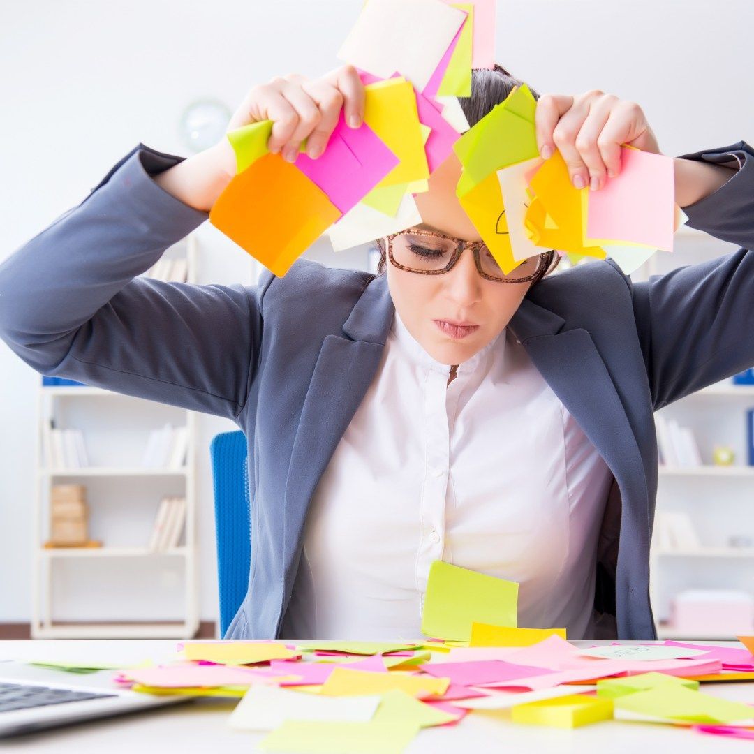 Woman in a Blue Blazer, Overwhelmed — Michelle Crutcher Business Coaching & Consulting in The Entrance North, NSW