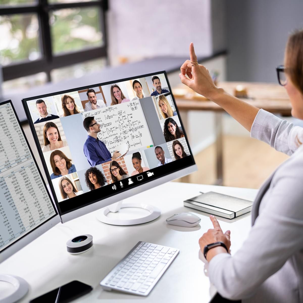 A Woman Participates In A Video Conference Call — Michelle Crutcher Business Coaching & Consulting in The Entrance North, NSW