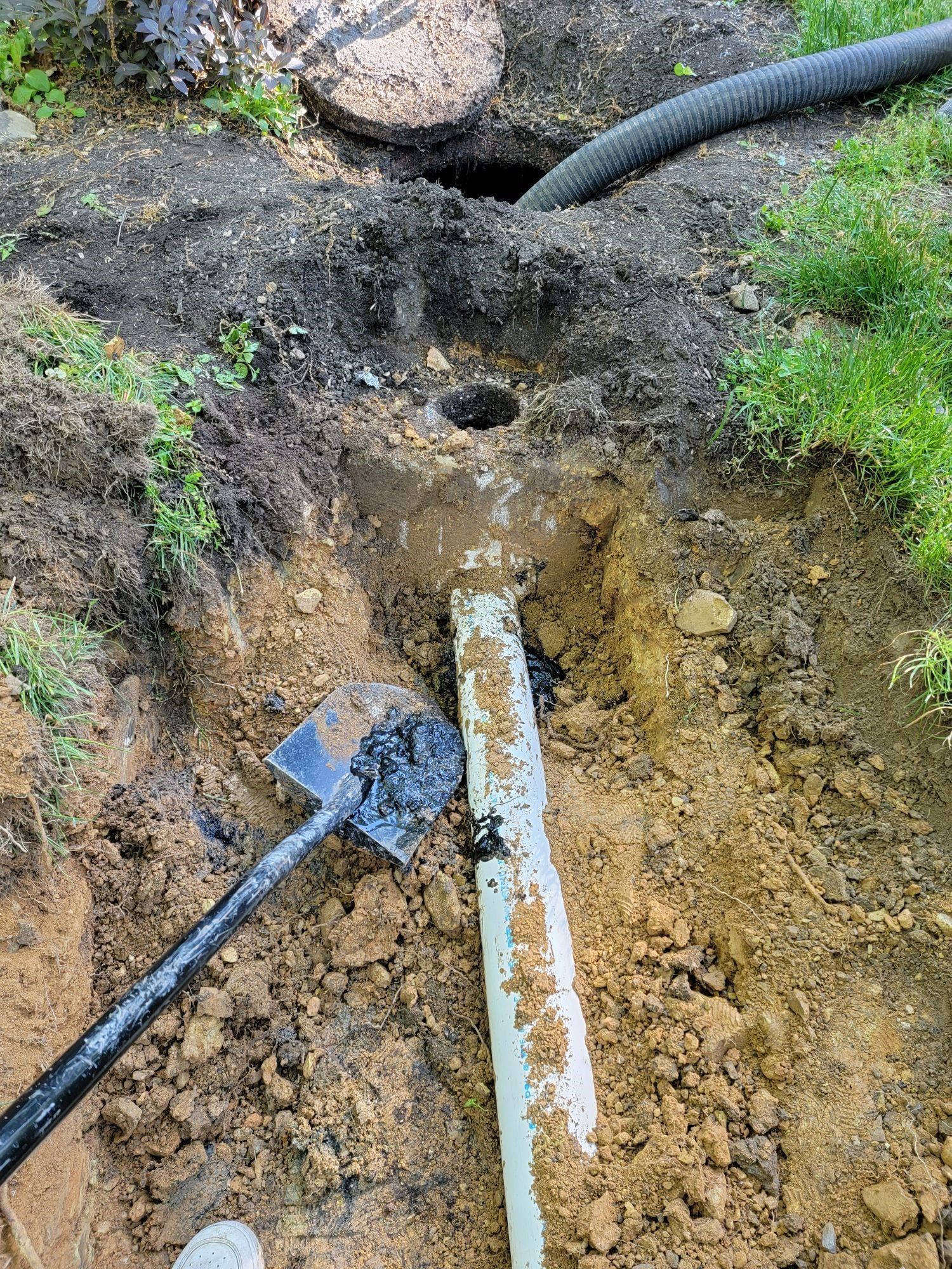 Septic Tank Tube And Shovel — Bethel, PA — Peterman Bros. Septic Service