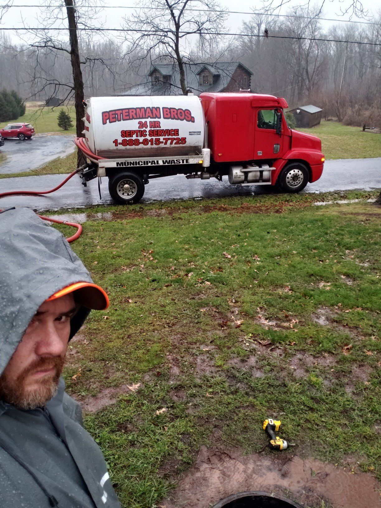 Selfie With The Septic Tank Truck — Bethel, PA — Peterman Bros. Septic Service