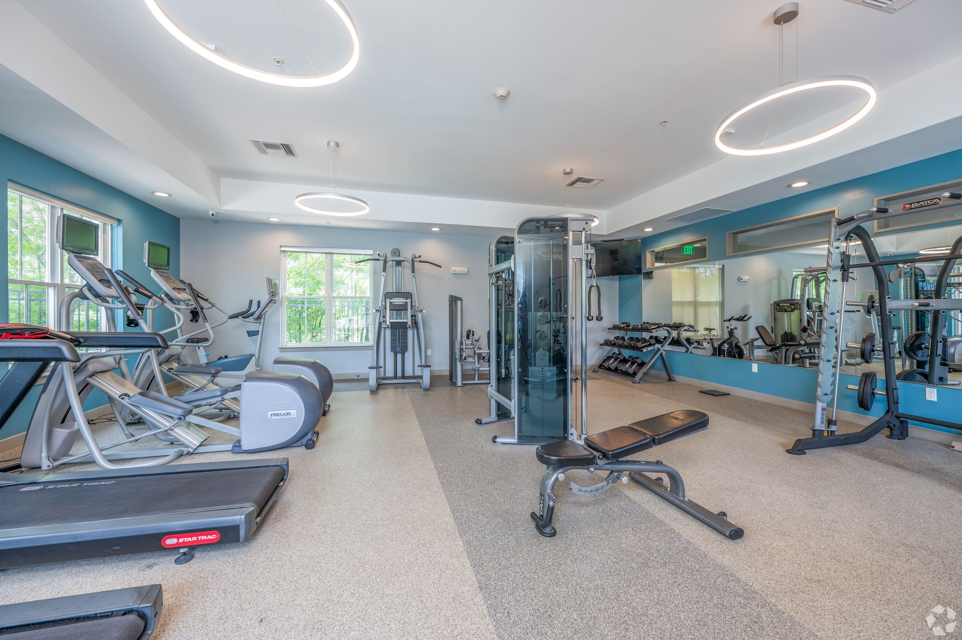 The Residences At Great Pond fitness center.