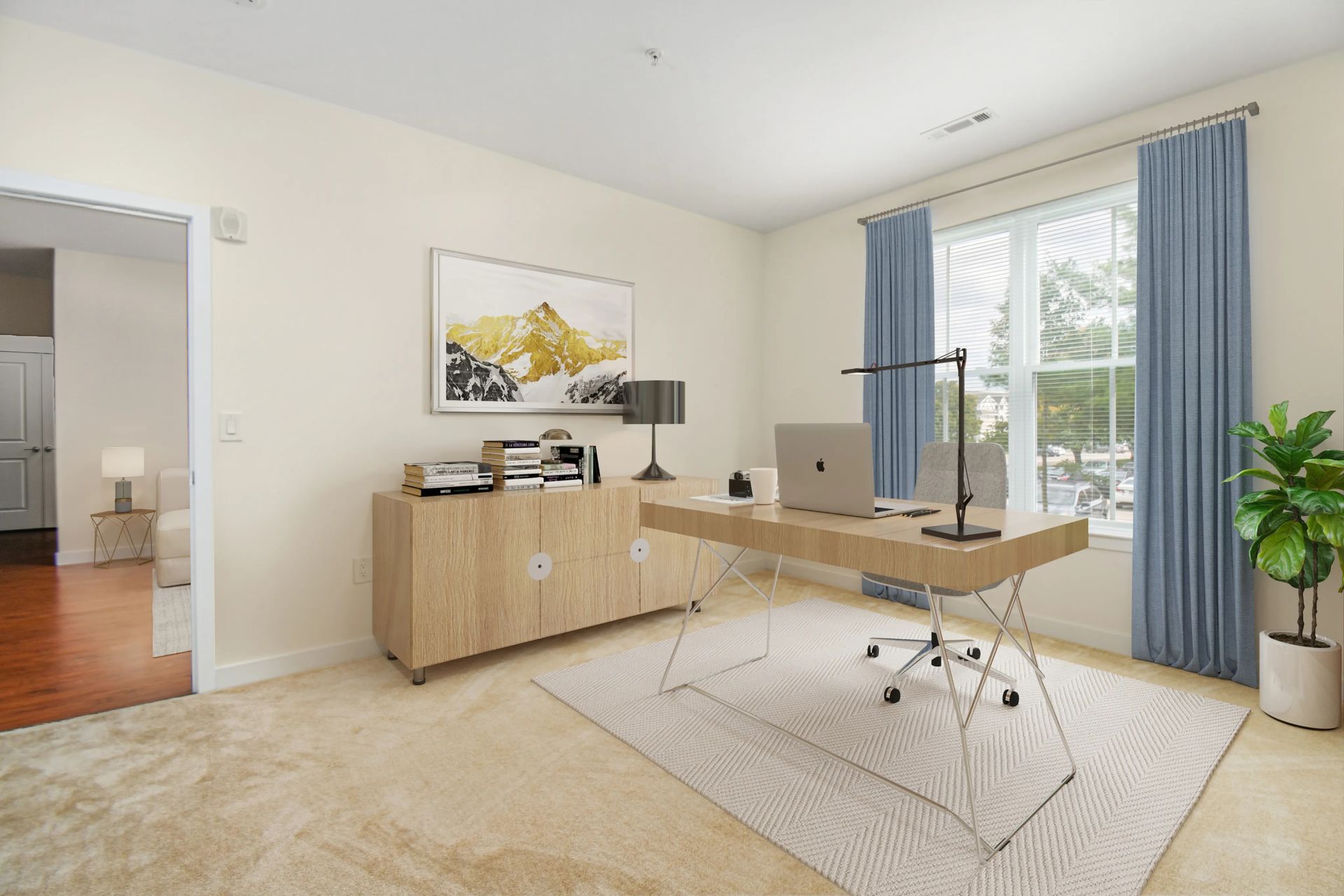 The Residences at Great Pond apartment with office room for WFH. 