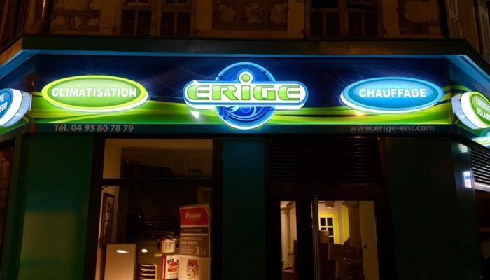 conception enseigne LED