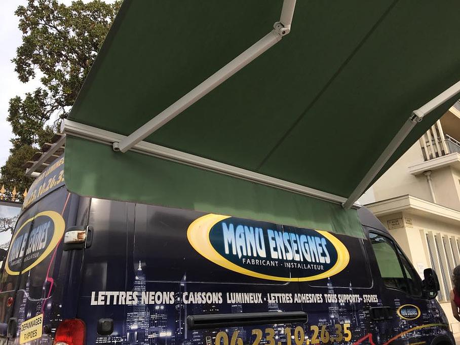 store banne motorisé