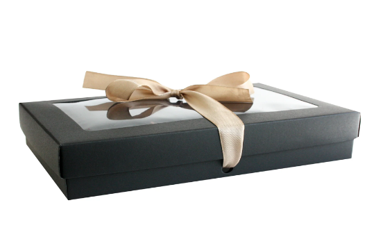 RECTANGLE BLACK KRAFT 25x15x5cm