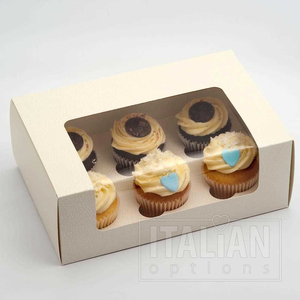 LEATHER 6 CUPCAKE SQ.BOX 270