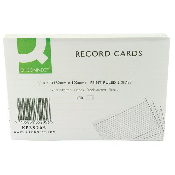 RECORD CARDS 6X4