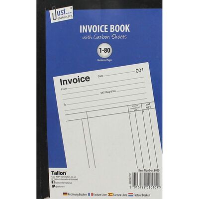 TALLON CARBON INVOICE BOOK